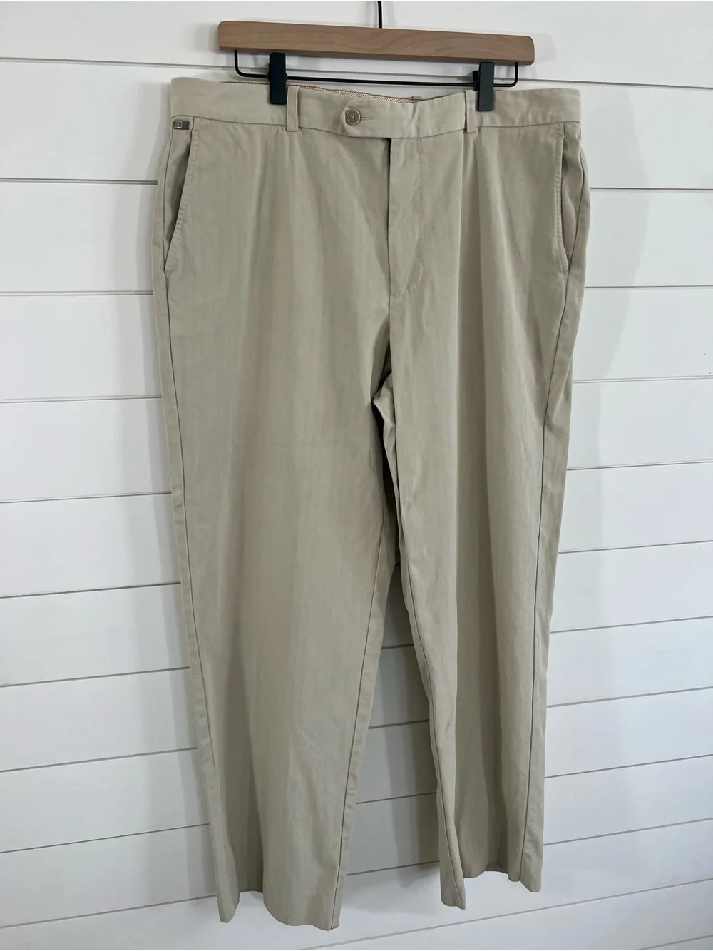 Tommy Bahama Silk Blend Mens Tan Dress Pants 38x32 Flat Front